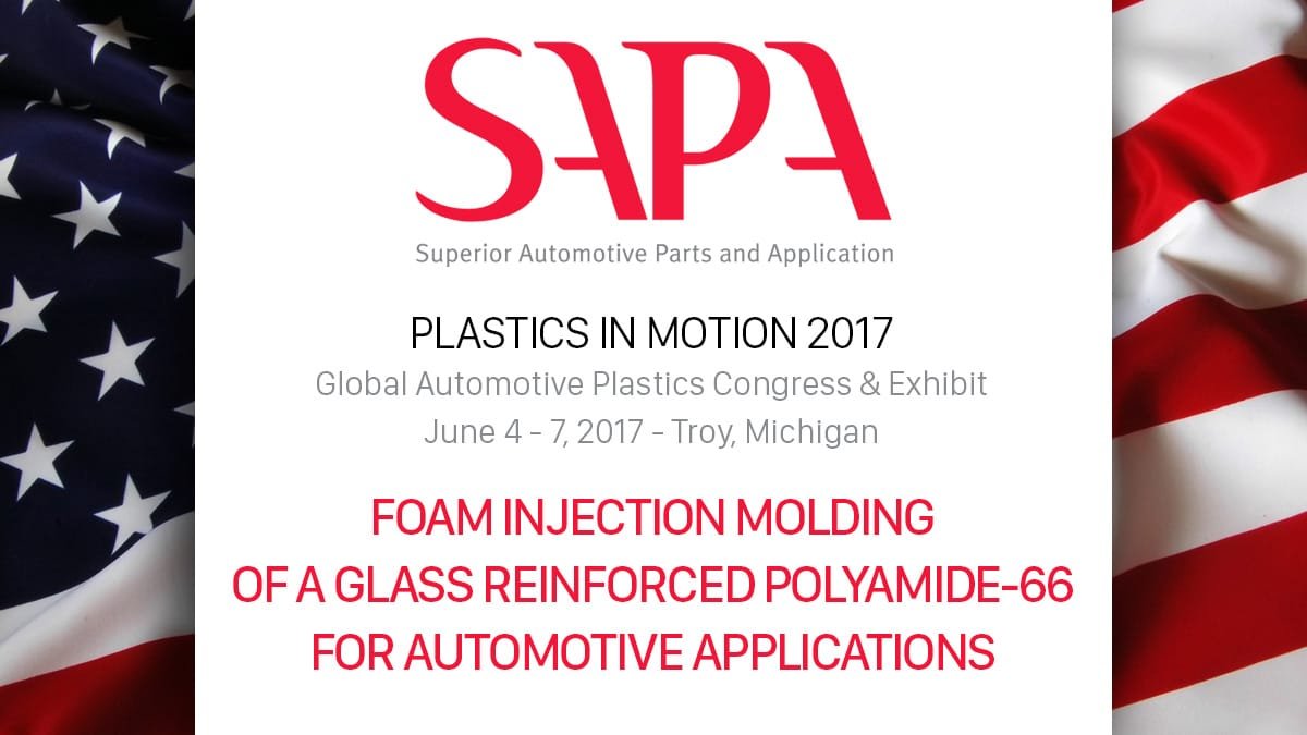 Oggi a Detroit, sul palco del Plastics in Motion - SAPA Superior Automotive Parts and Application