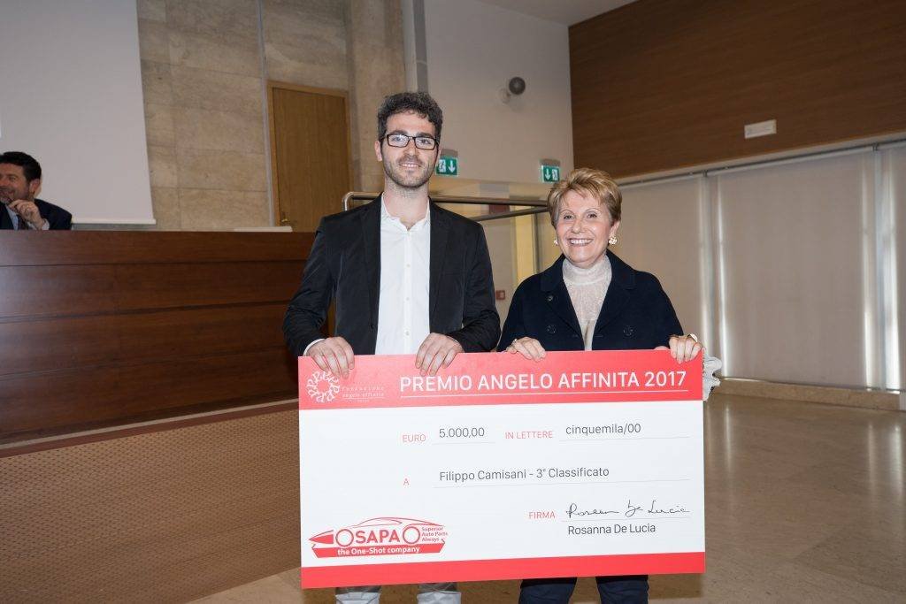 3rd PRIZE of € 5.000: Filippo Camisani, with the thesis: “Generation of fracture resistance data of thermoplastic polymer matrix composites for the "automotive" sector.”